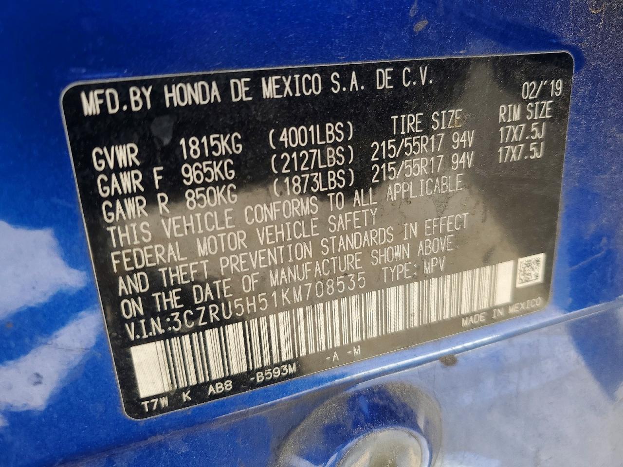 Honda HR-V Ex