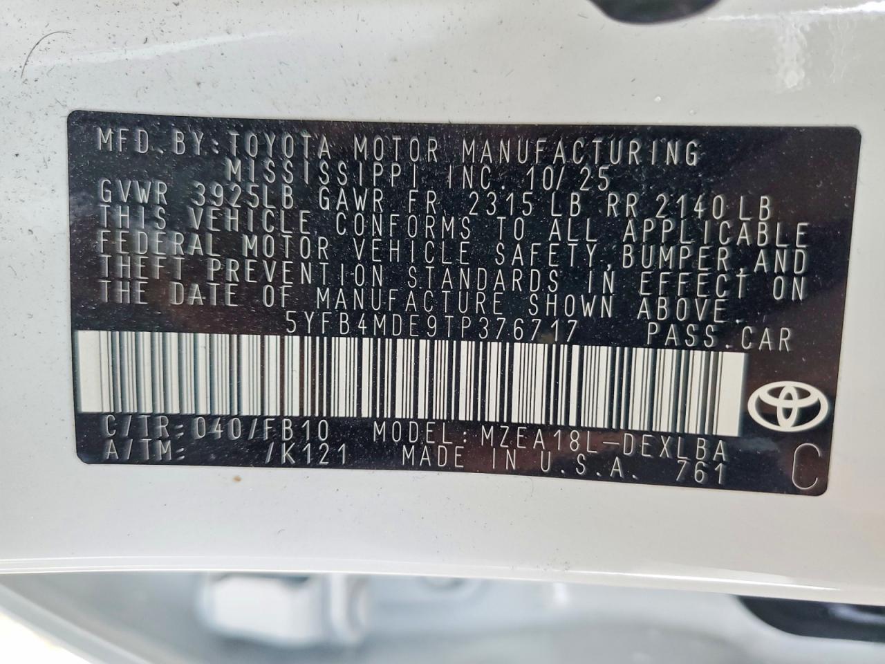 Toyota Corolla Le