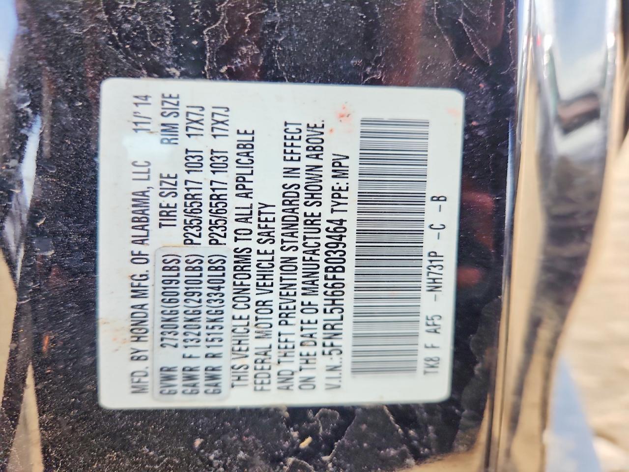 Honda Odyssey Exl