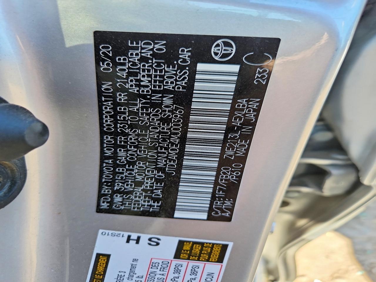 Toyota Corolla Le