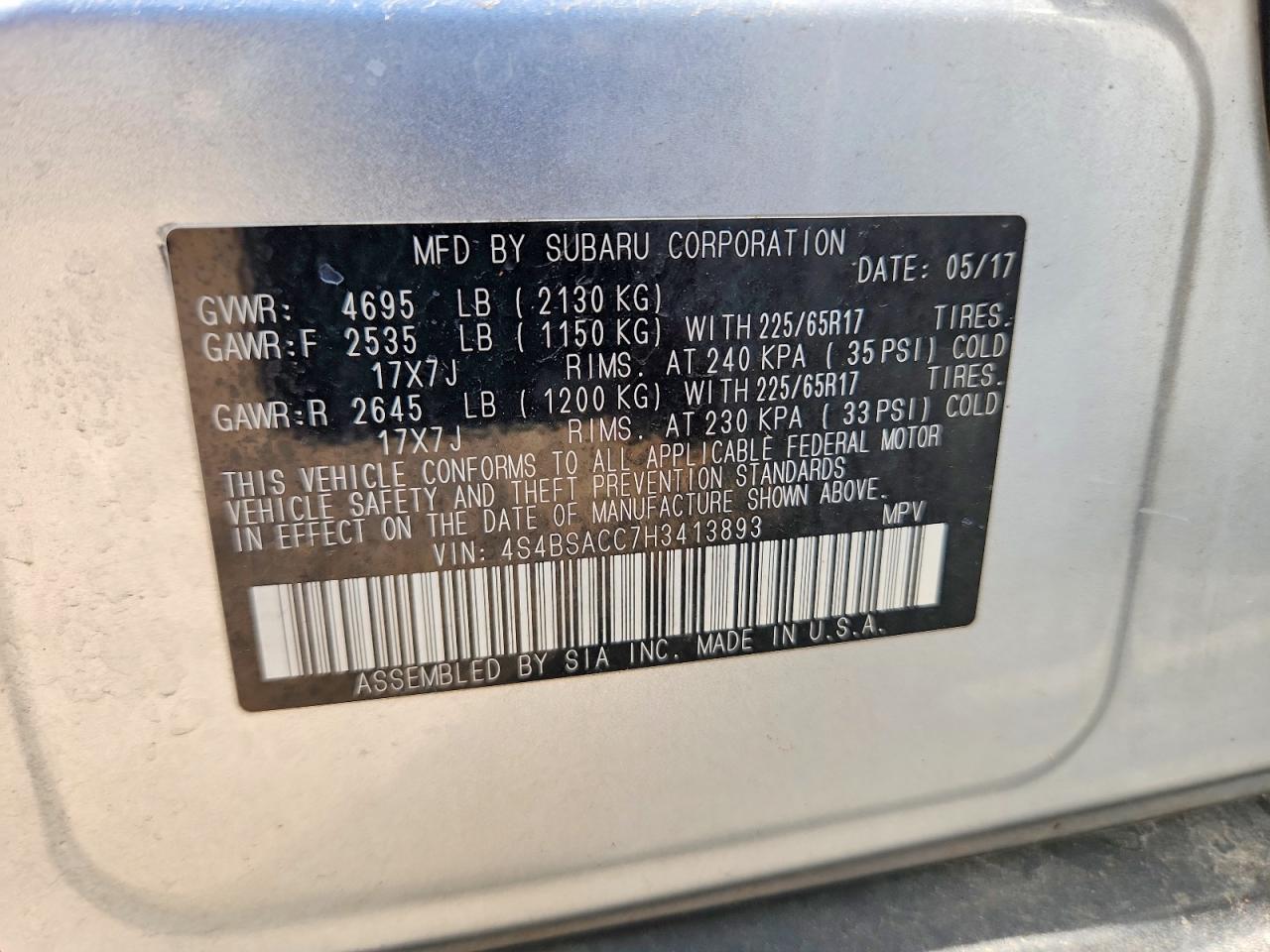 Subaru Outback 2.5i Premium