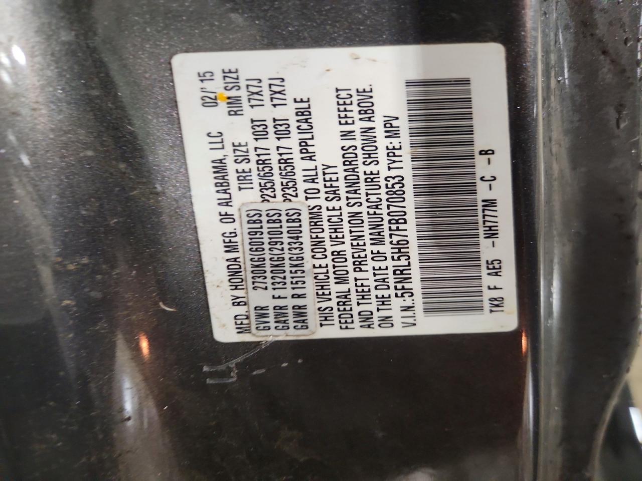 Honda Odyssey Exl