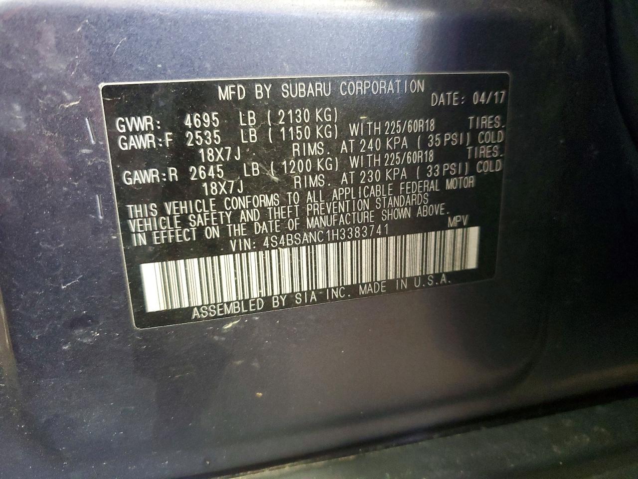 Subaru Outback 2.5i Limited