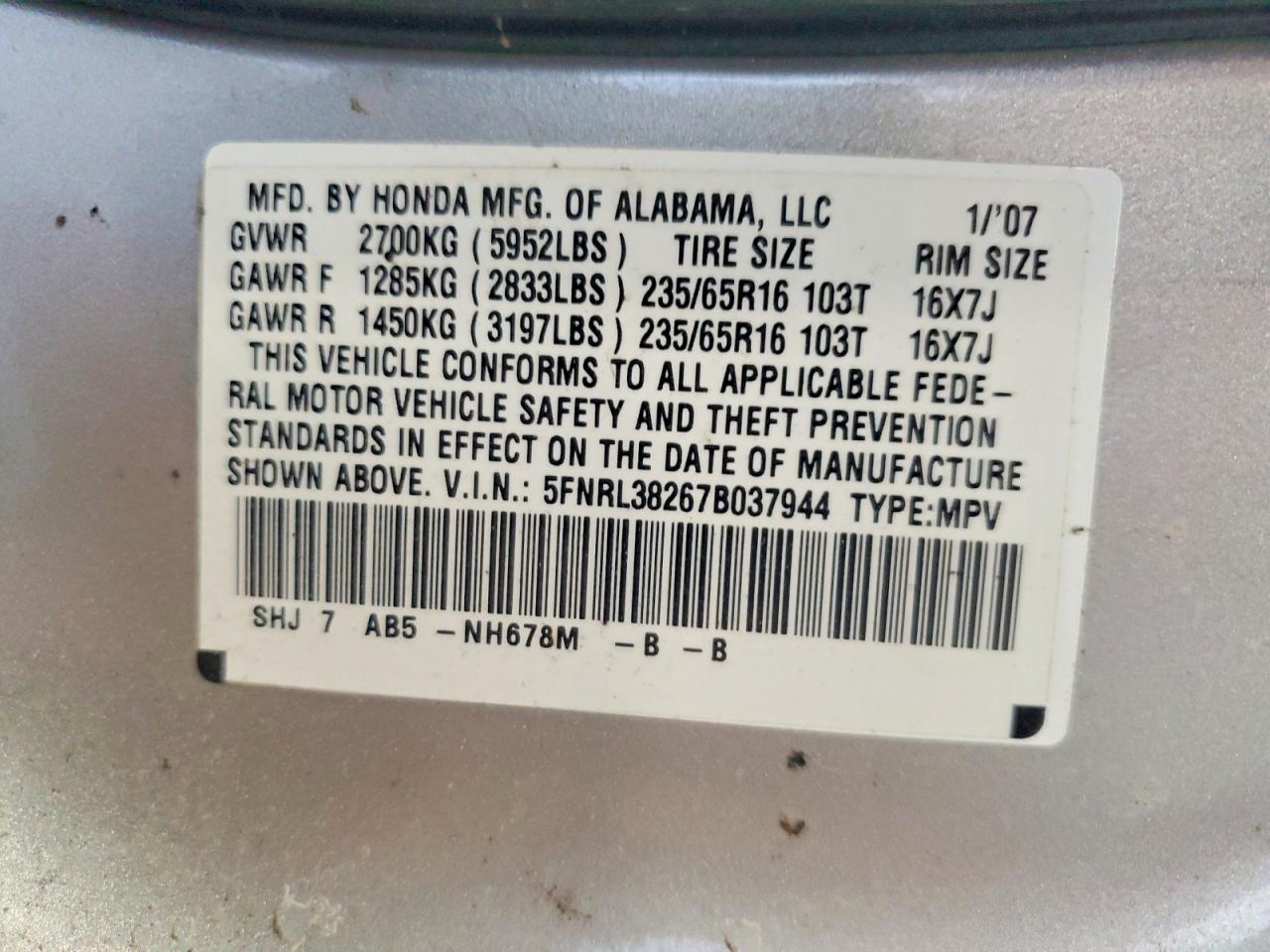 Honda Odyssey Lx