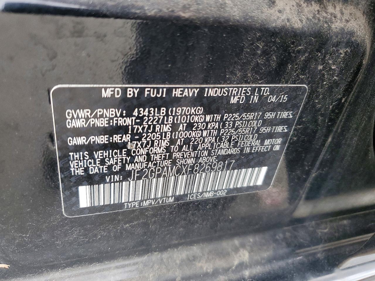 Subaru Xv 2.0 Limited