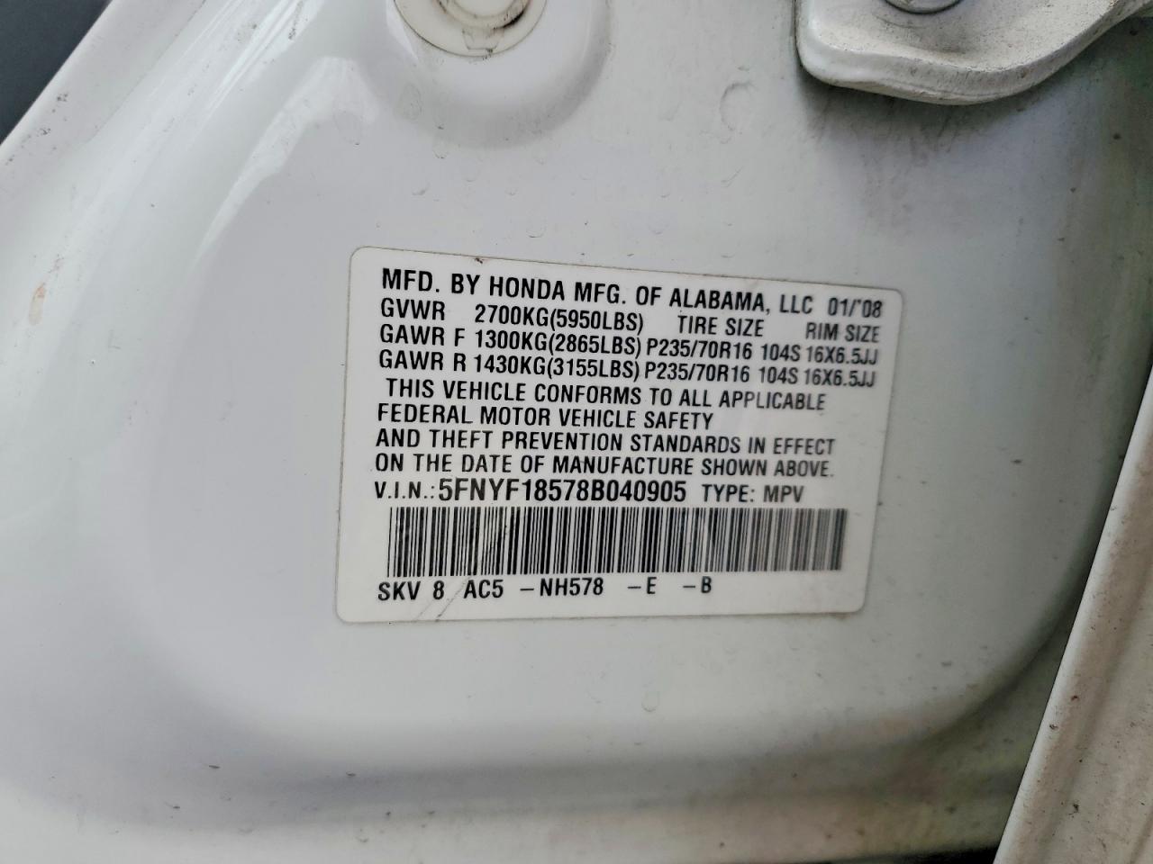 Honda Pilot Exl