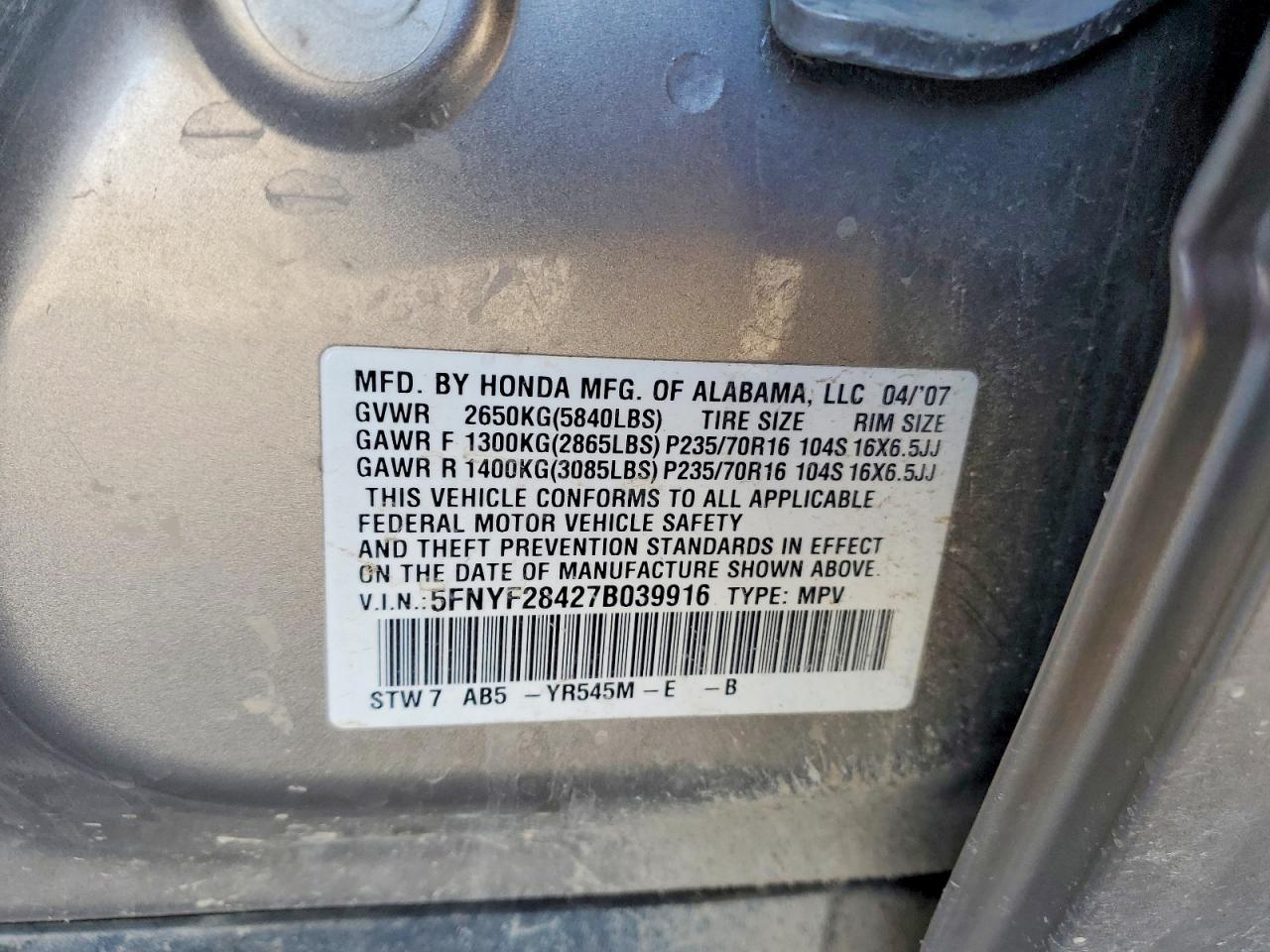 Honda Pilot Ex