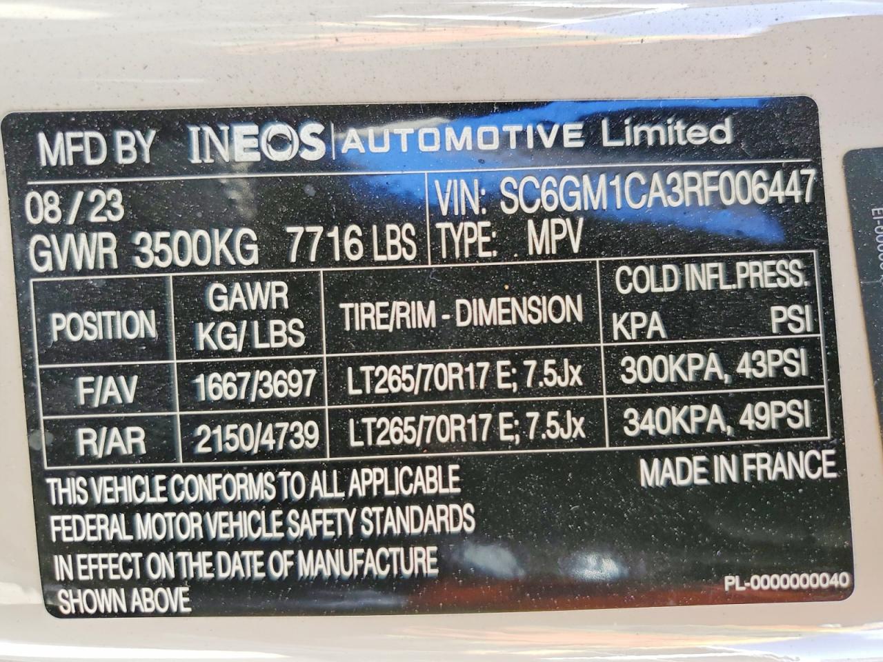 Ineos Automotive Limited Grenadier