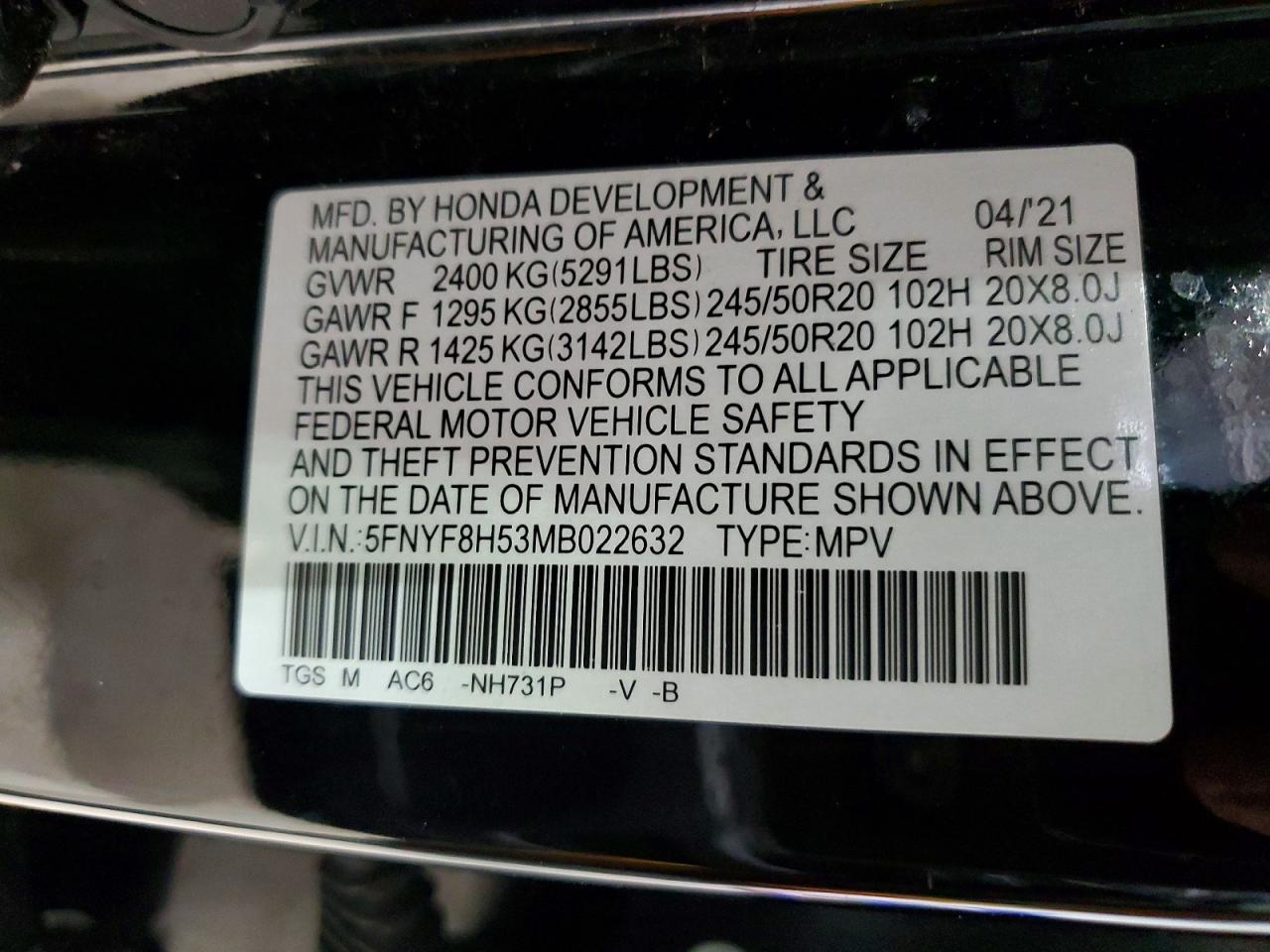 Honda Passport Exl