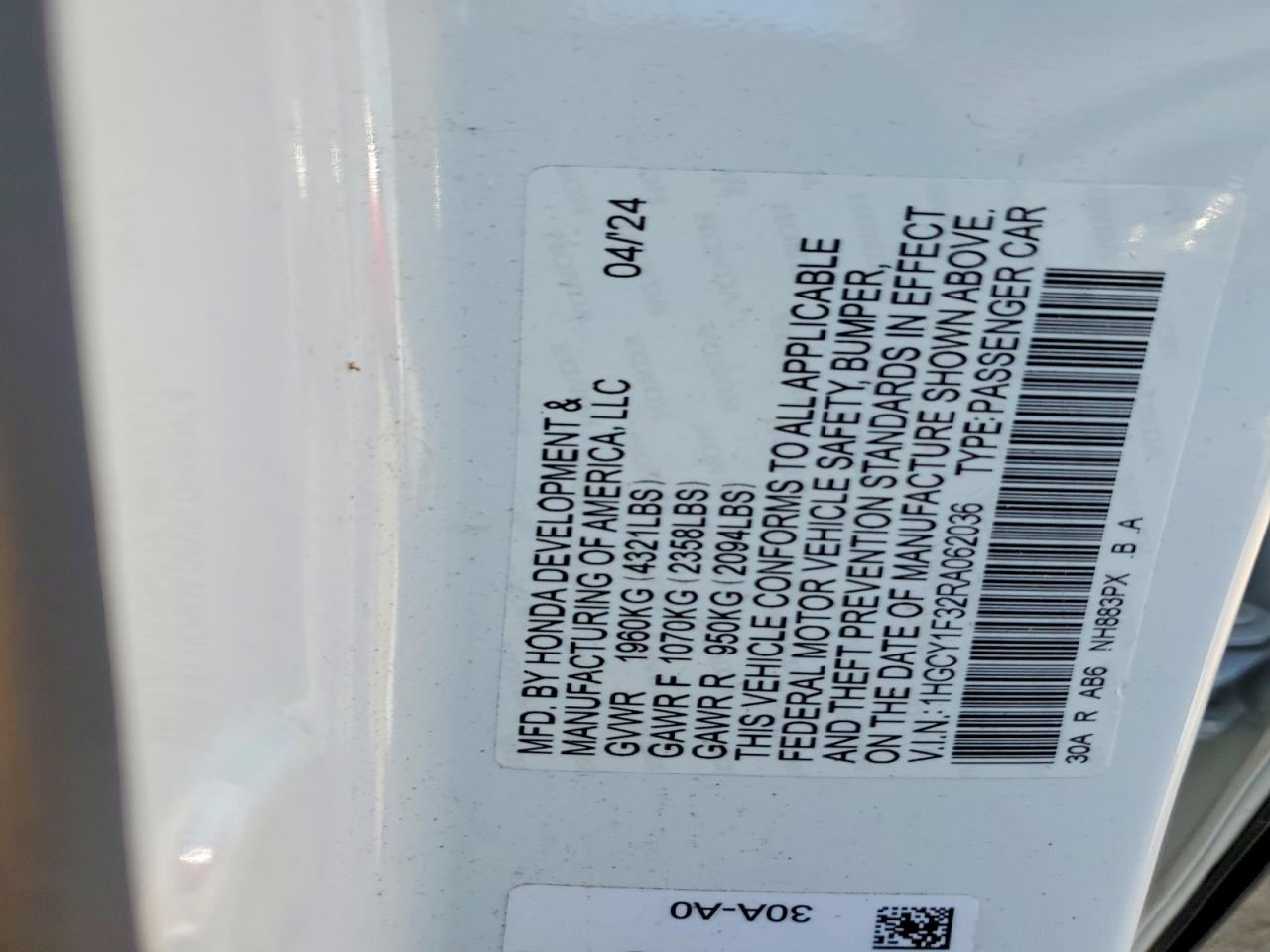 Honda Accord Ex
