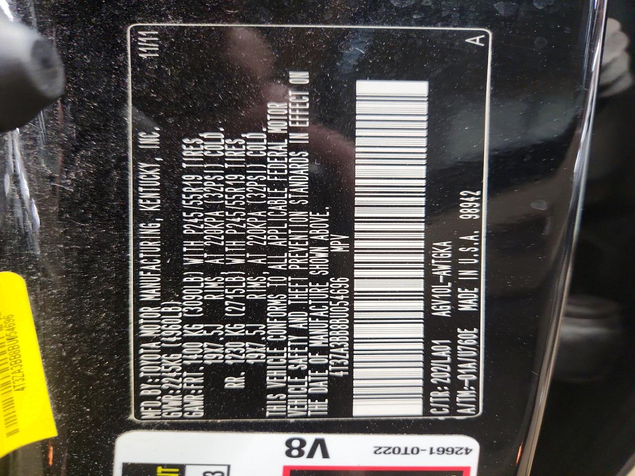 Toyota Venza Fwd 4cyl