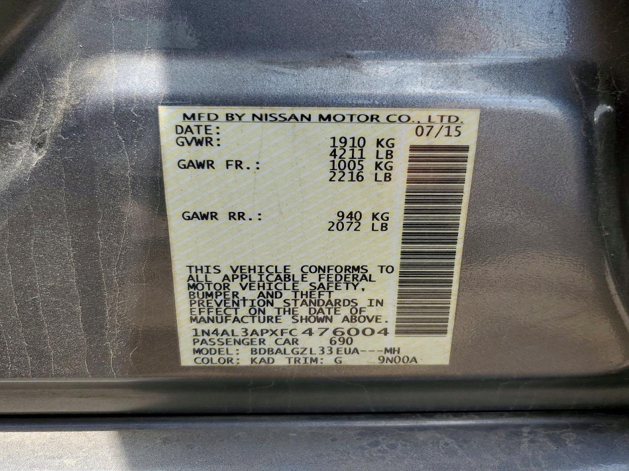 Nissan Altima 2.5 S