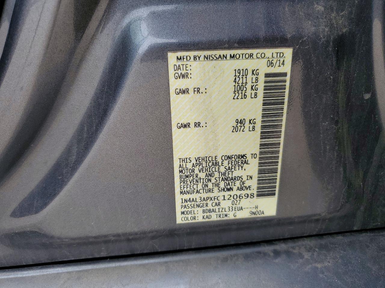 Nissan Altima 2.5 Sv