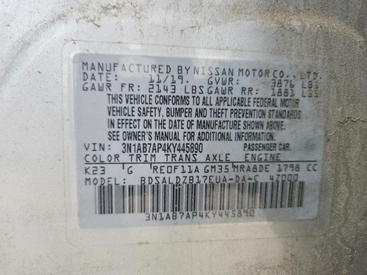 Nissan Sentra Sv