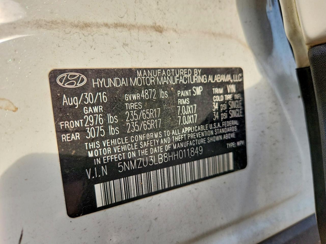 Hyundai SANTA FE 2.4l