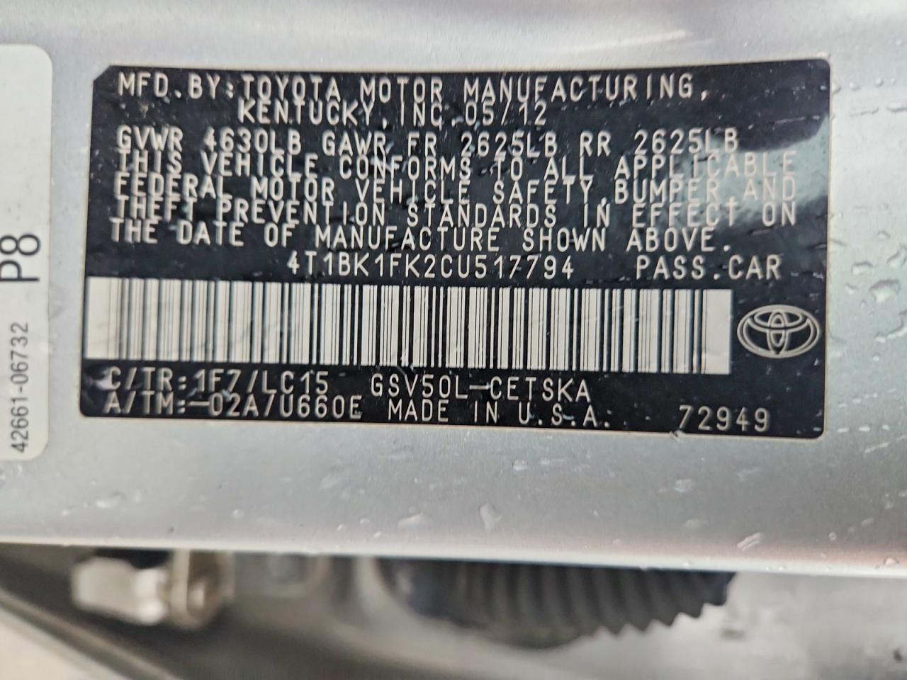 Toyota Camry Se V6