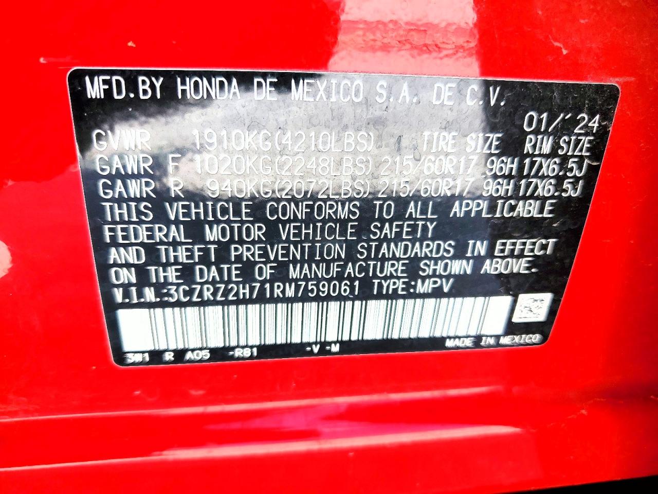 Honda HR-V Exl