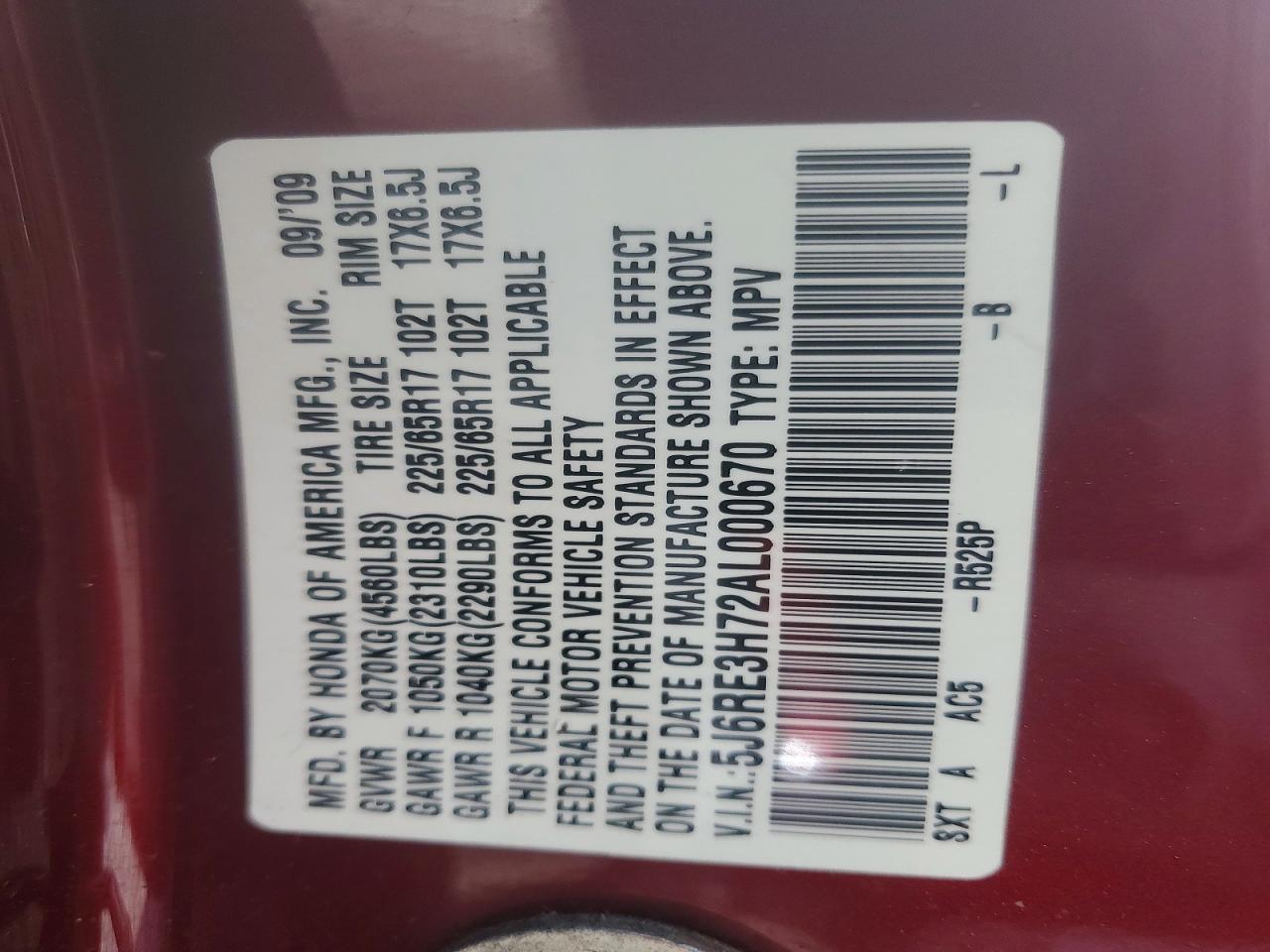 Honda Crv Exl