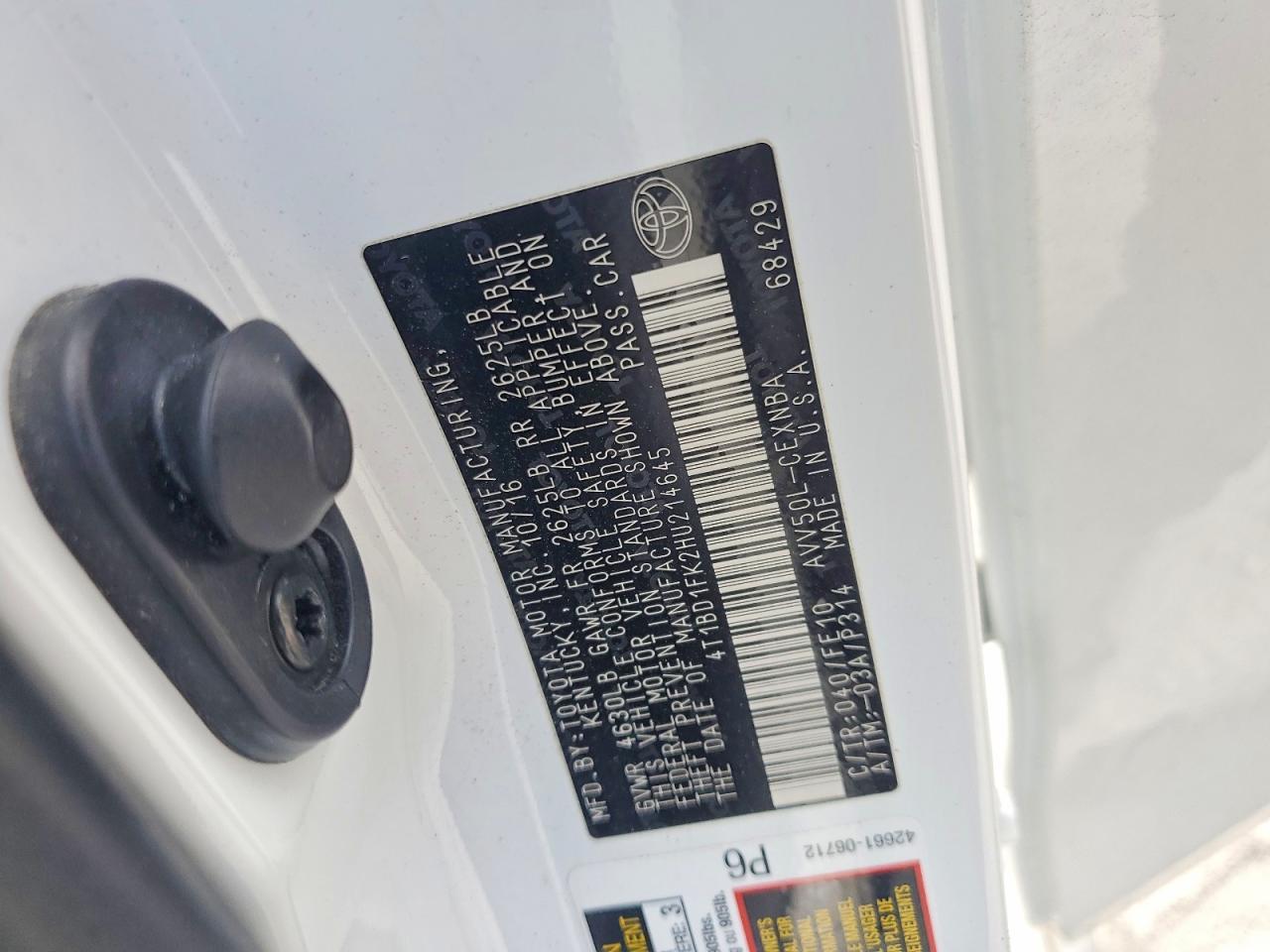 Toyota Camry Le