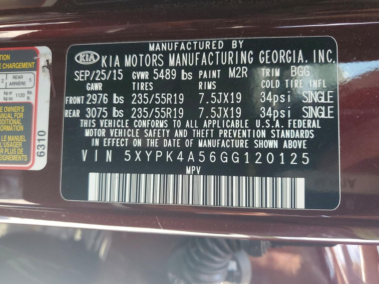 Kia Sorento Sx V6