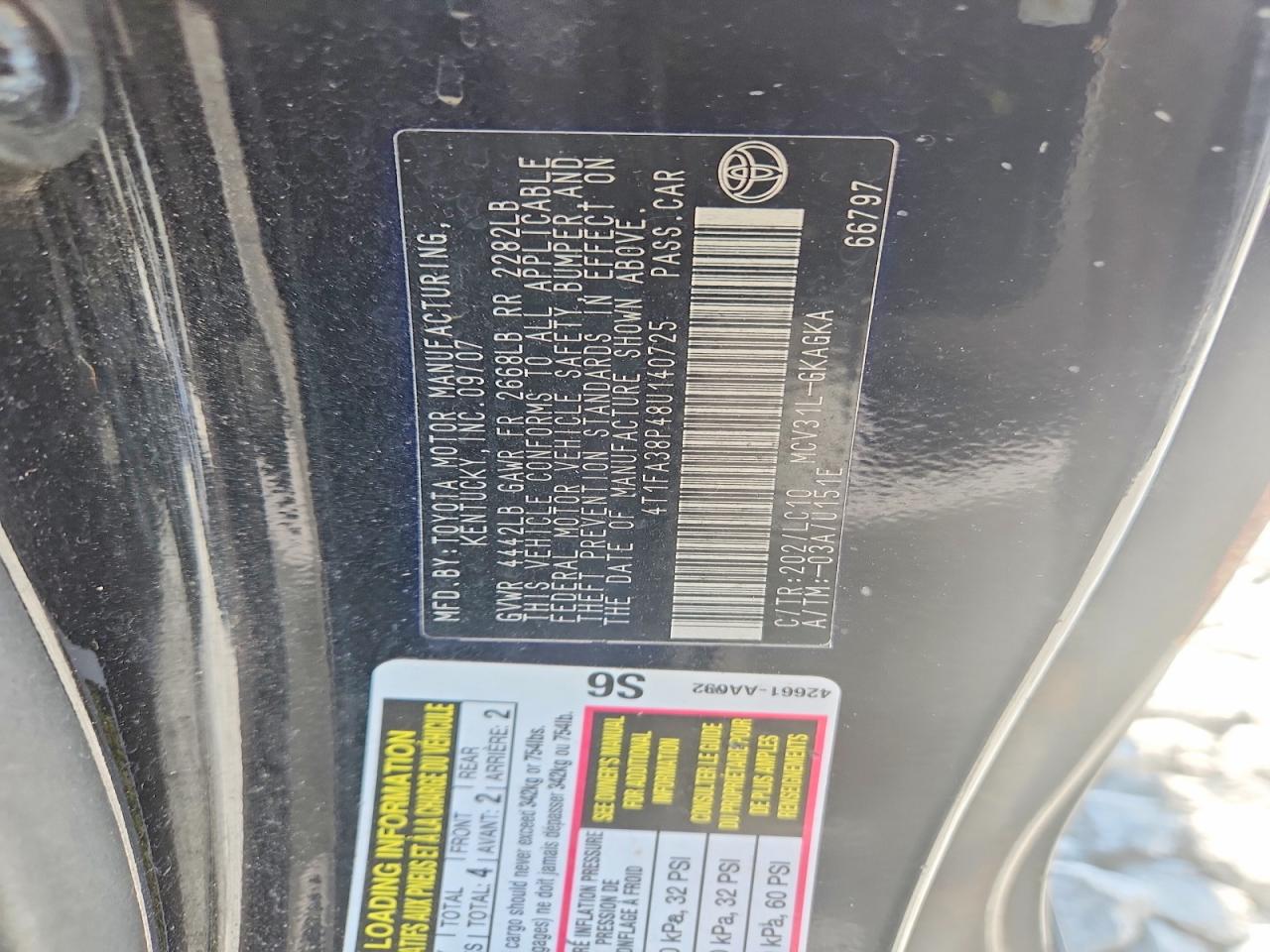 Toyota Camry Sle V6