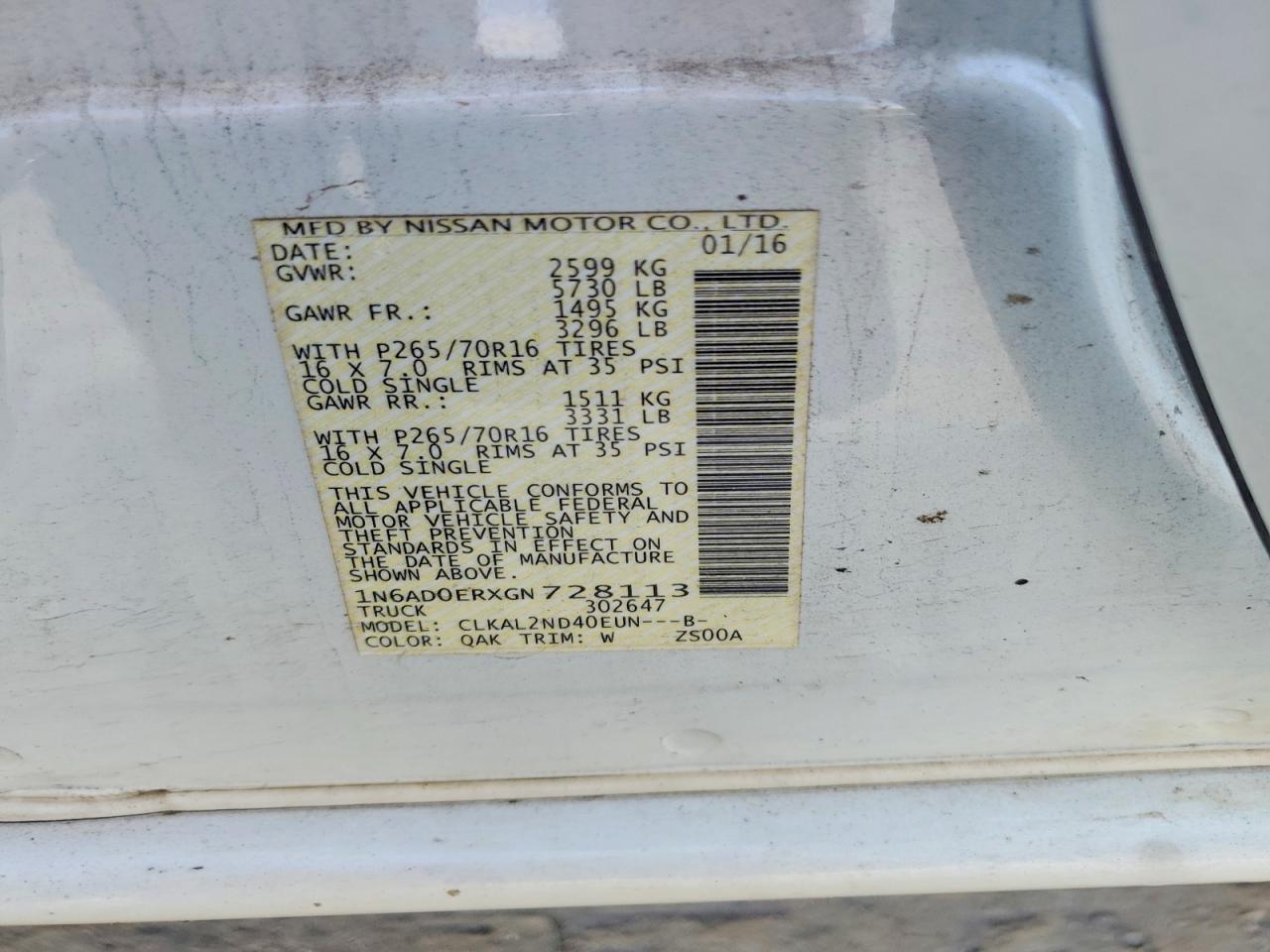 Nissan Frontier Sv