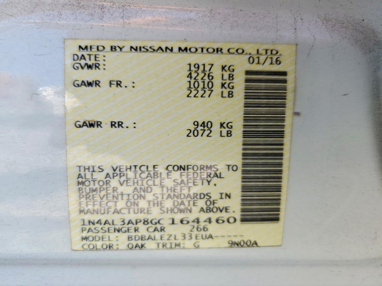 Nissan Altima 2.5 S