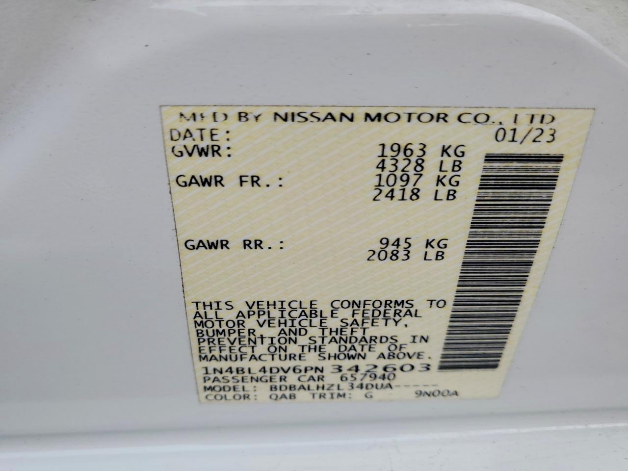Nissan Altima Sv
