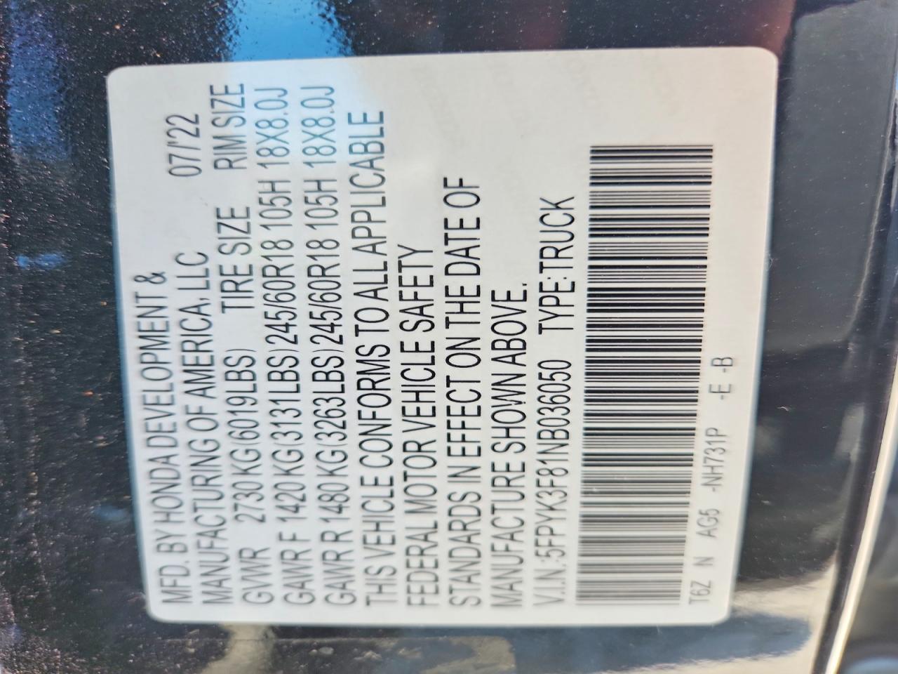 Honda Ridgeline Black Edition