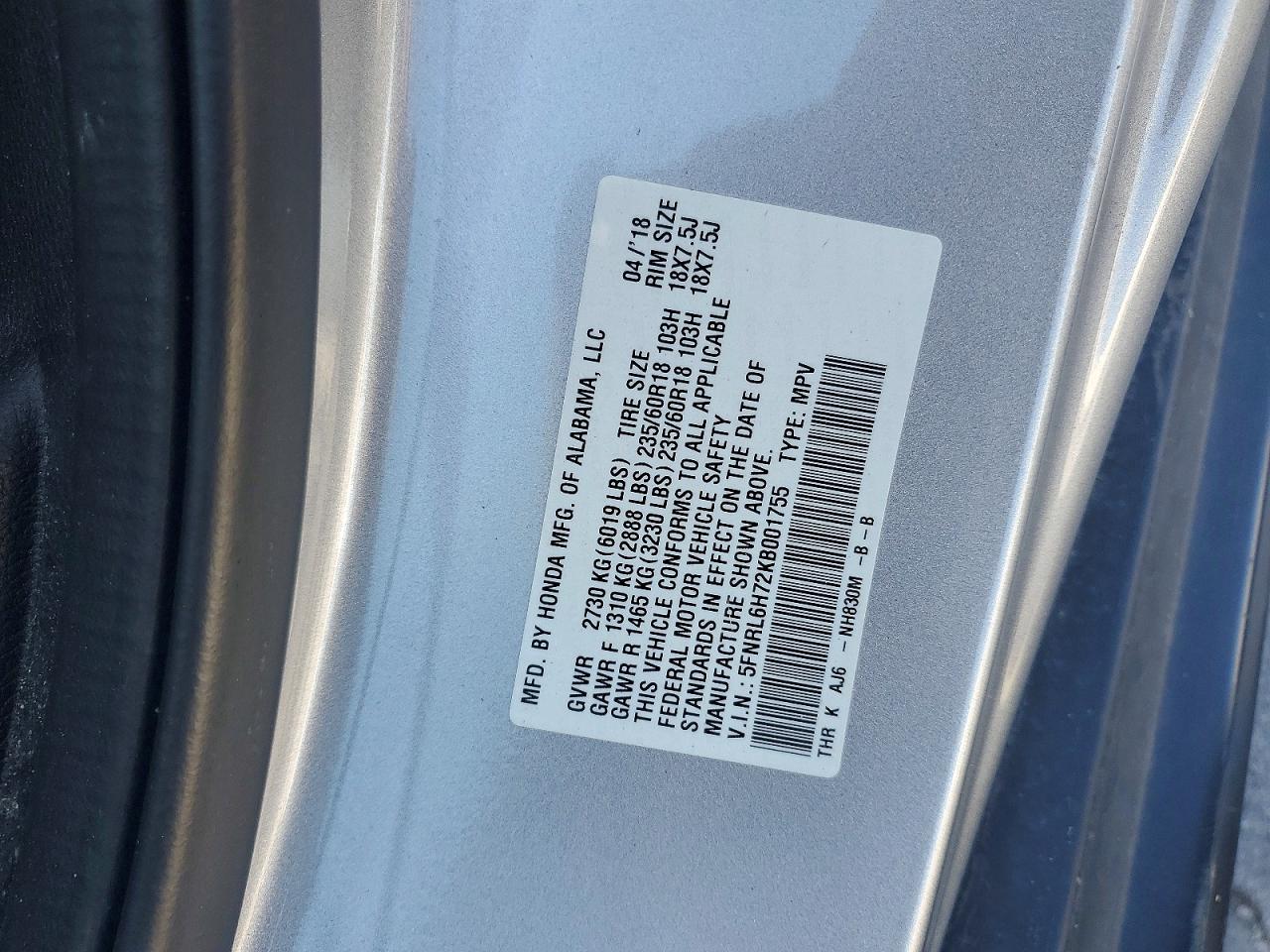 Honda Odyssey Exl