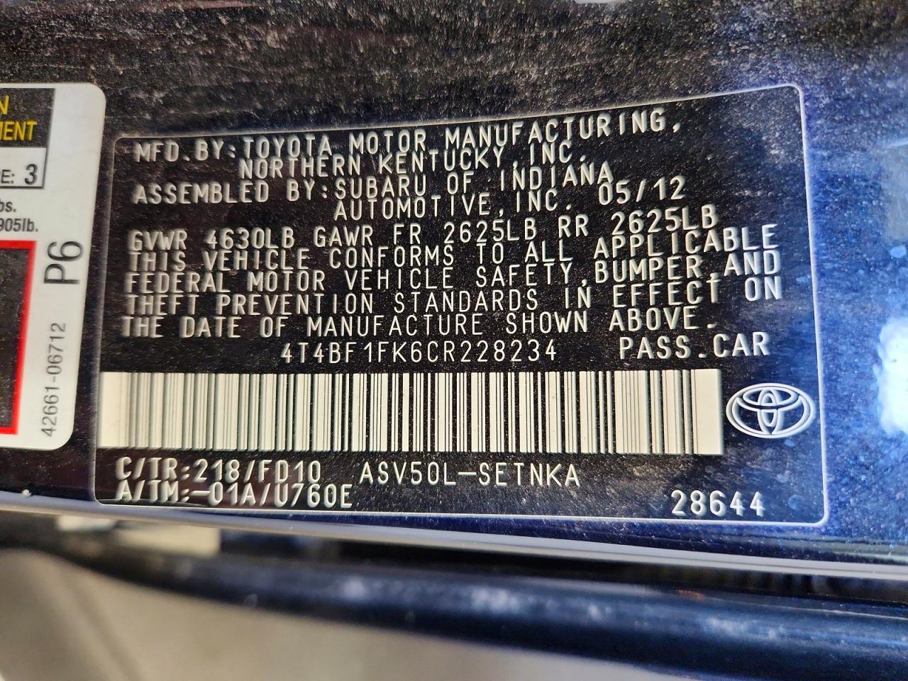 Toyota Camry Le