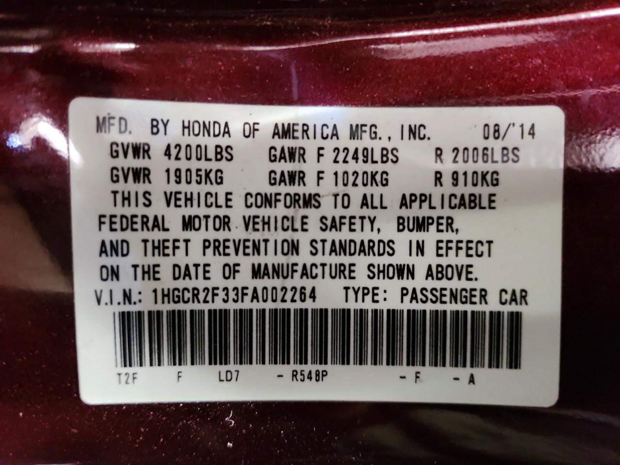 Honda Accord Lx