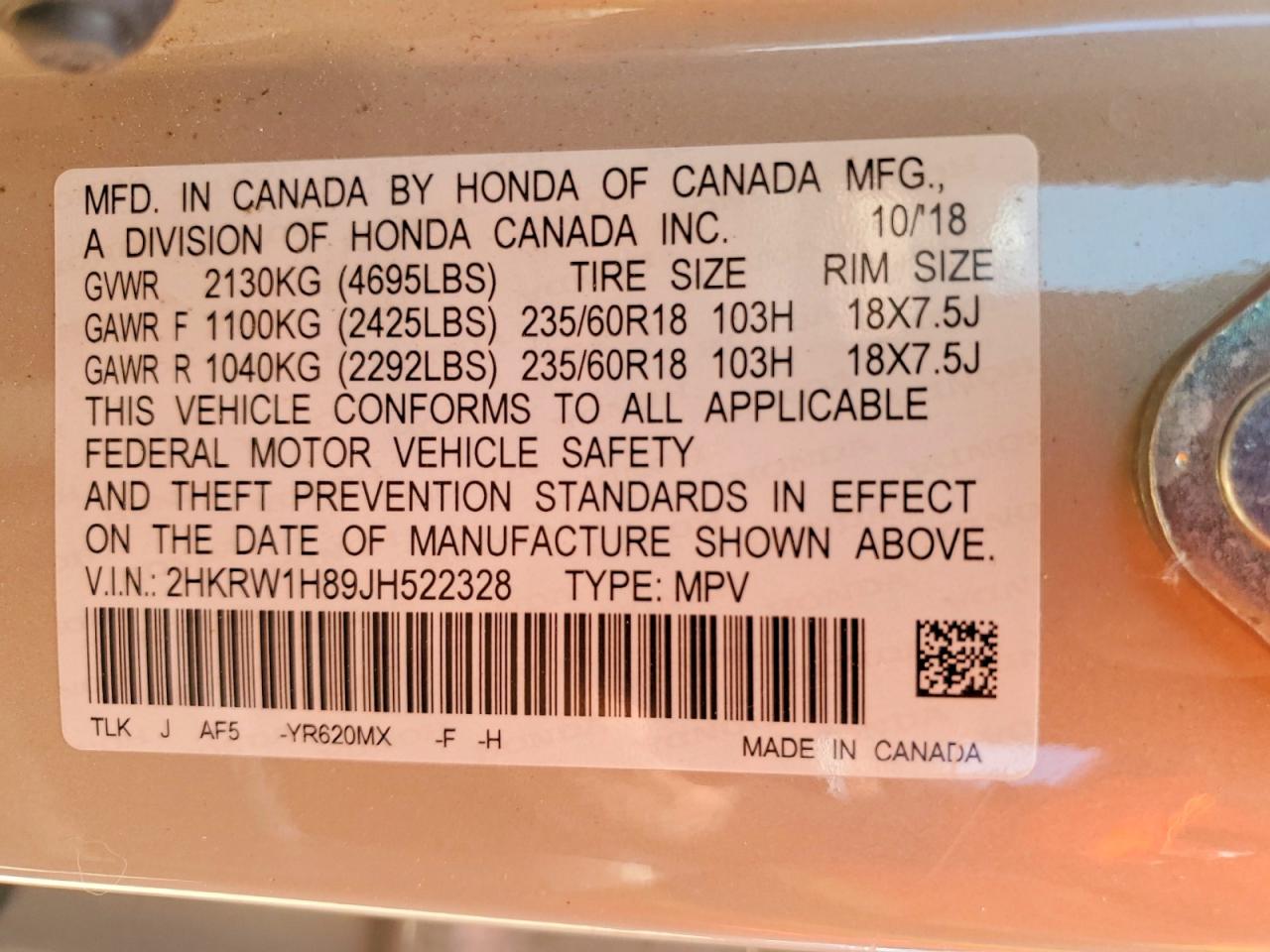Honda Crv Exl