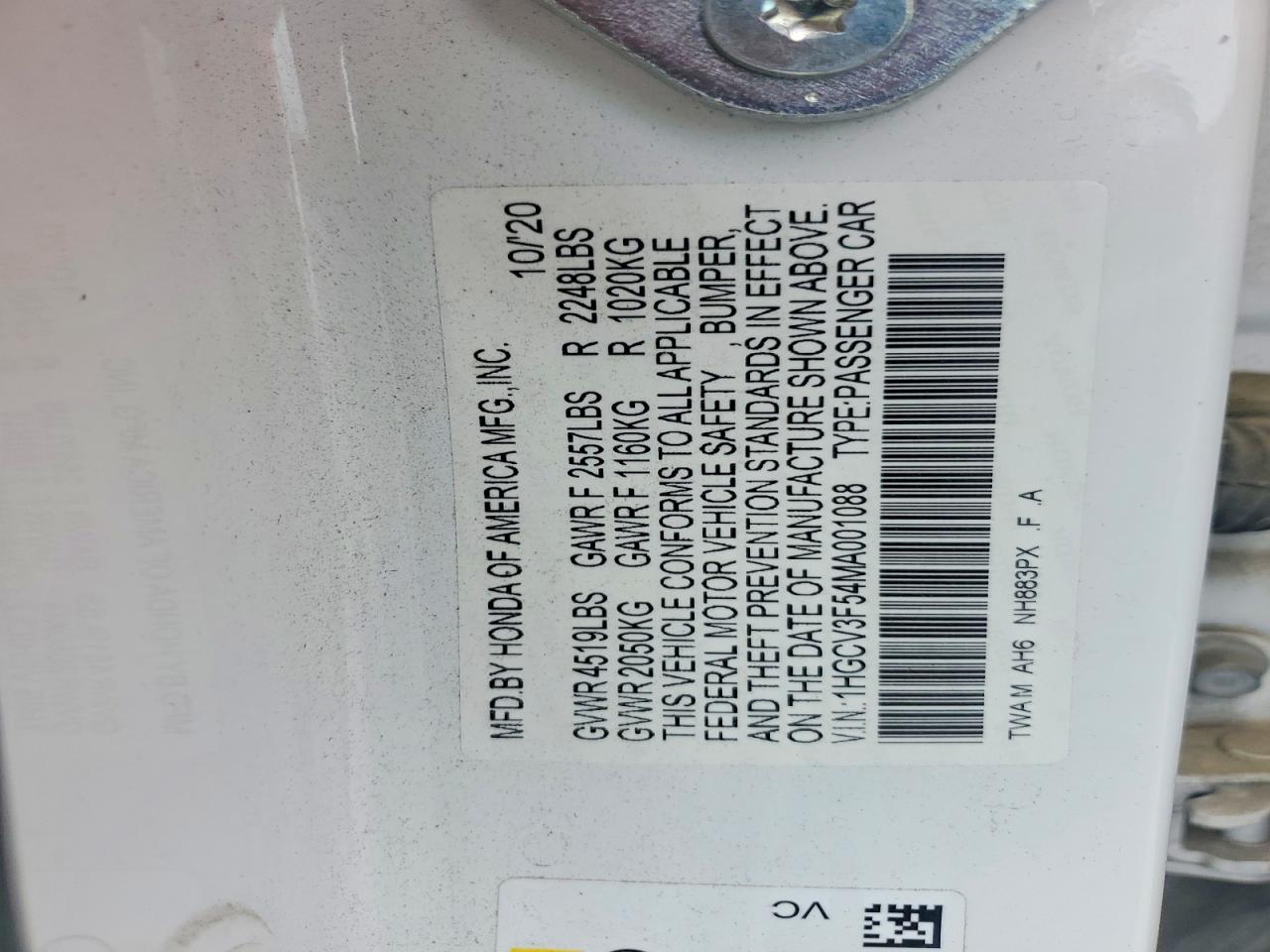 Honda Accord Hybrid Exl