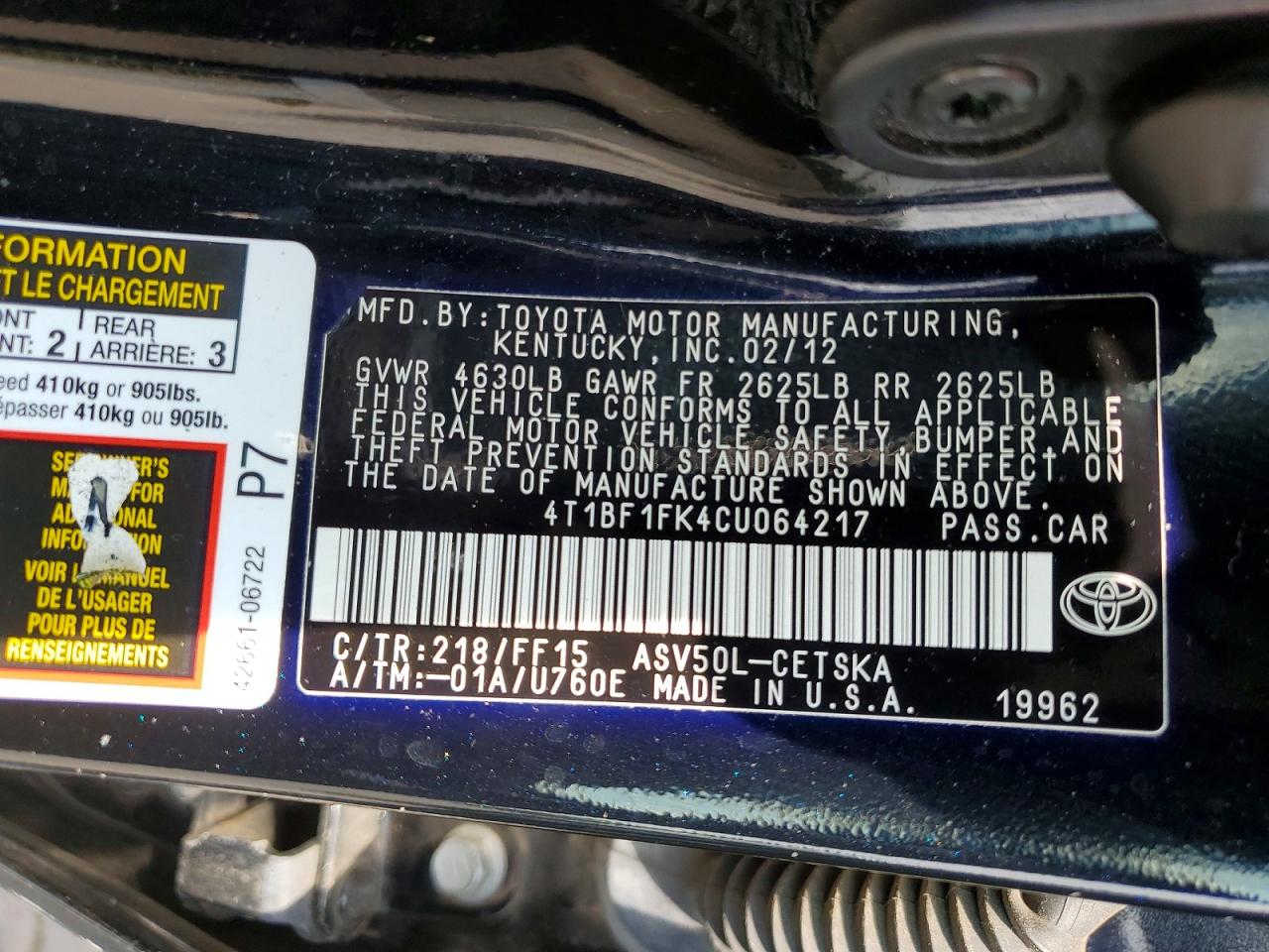 Toyota Camry Se