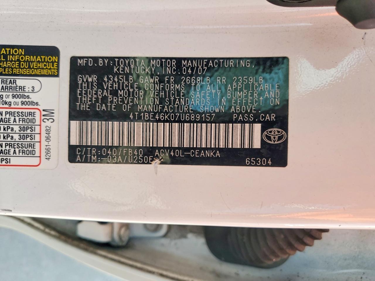 Toyota Camry Le