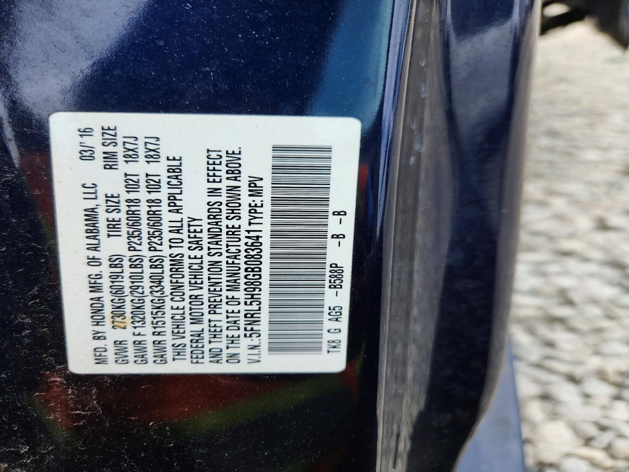 Honda Odyssey Touring
