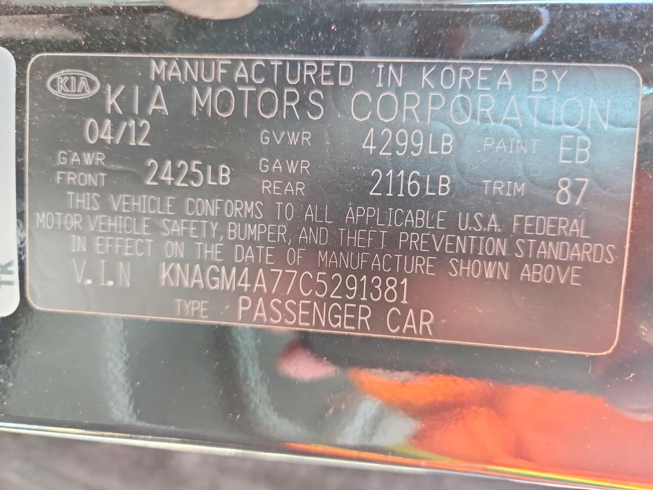 Kia Optima Lx