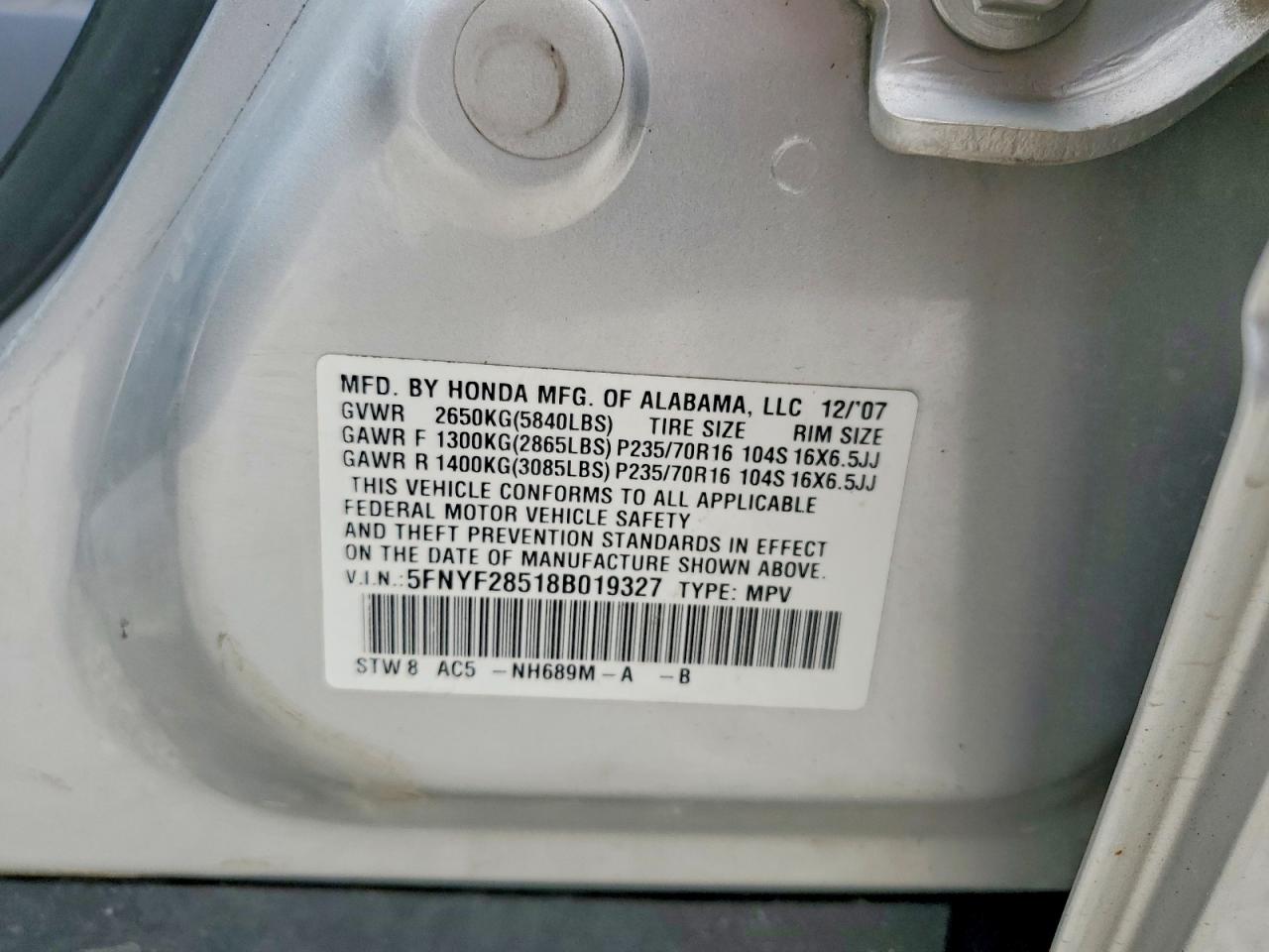Honda Pilot Exl