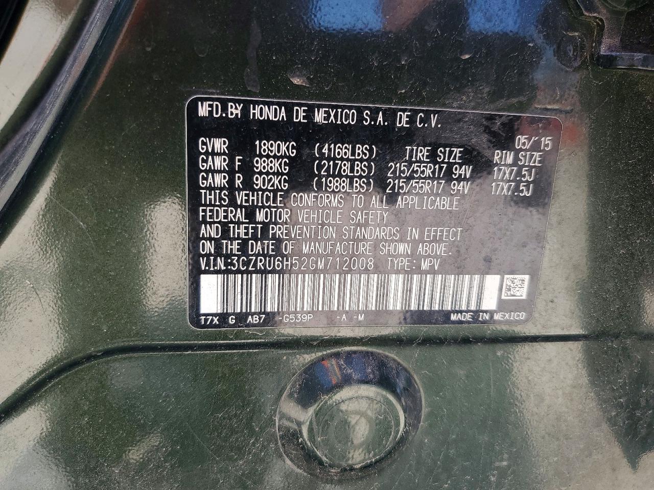 Honda HR-V Ex