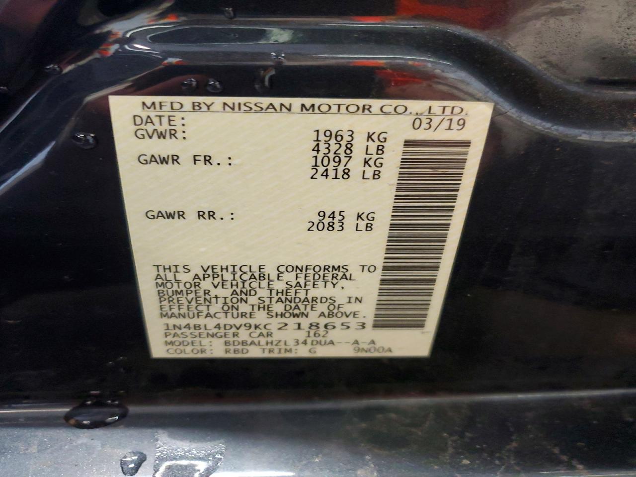 Nissan Altima Sv