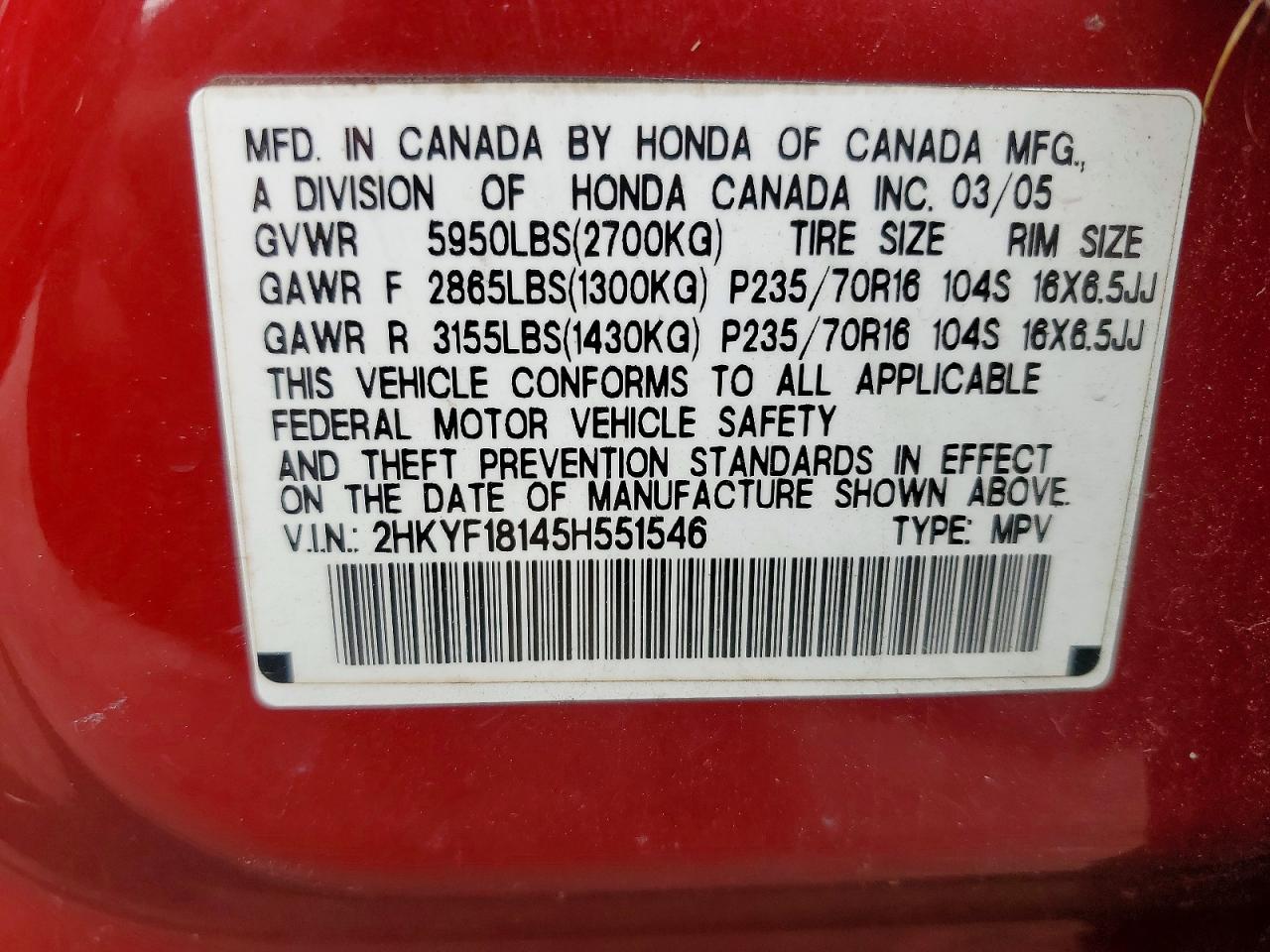 Honda Pilot Lx