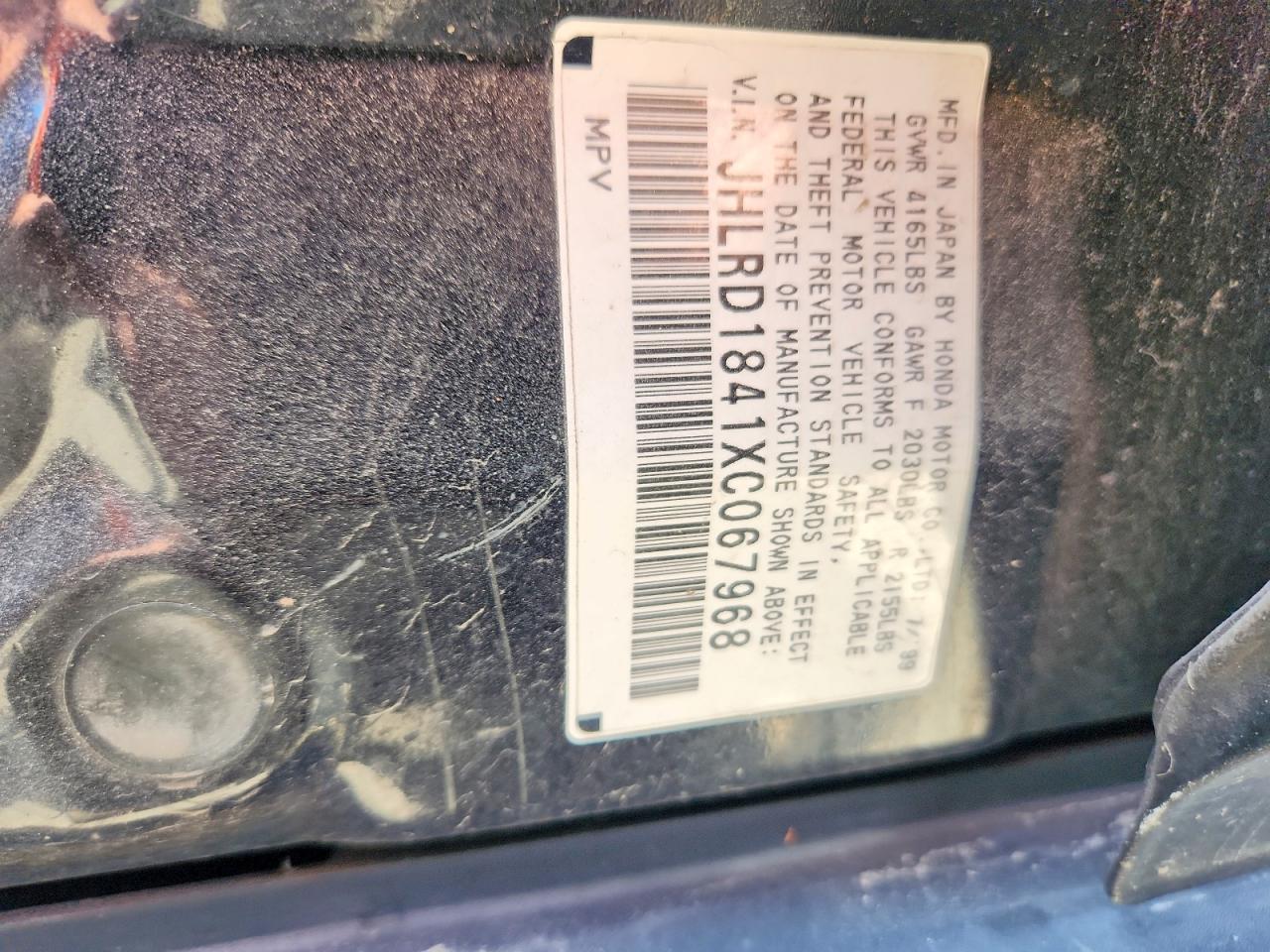 Honda Crv Lx