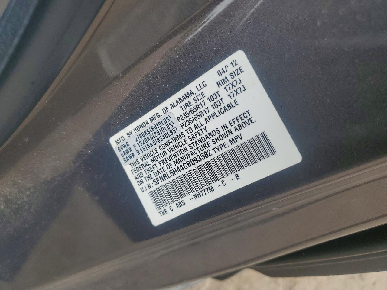 Honda Odyssey Ex