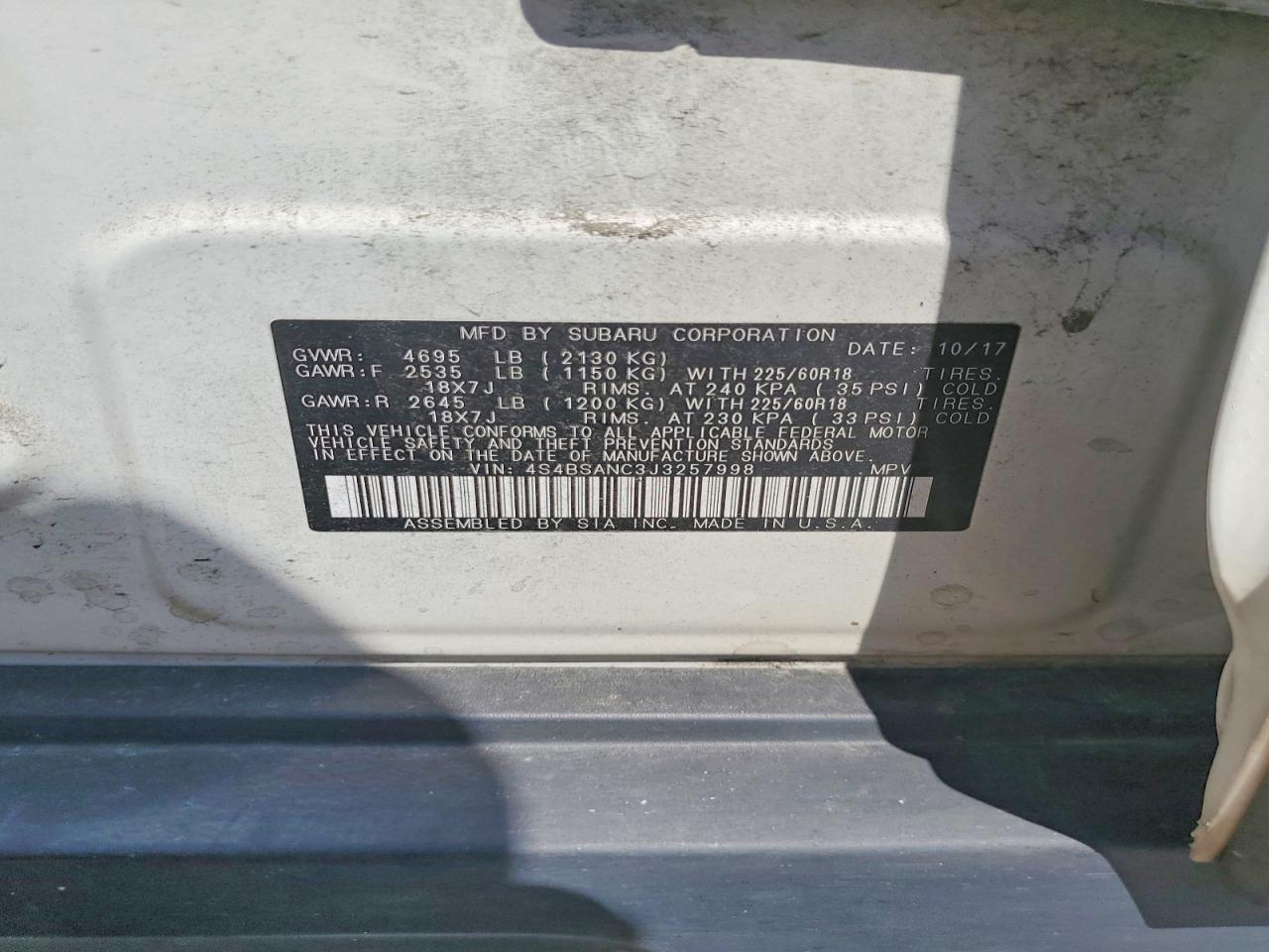 Subaru Outback 2.5i Limited