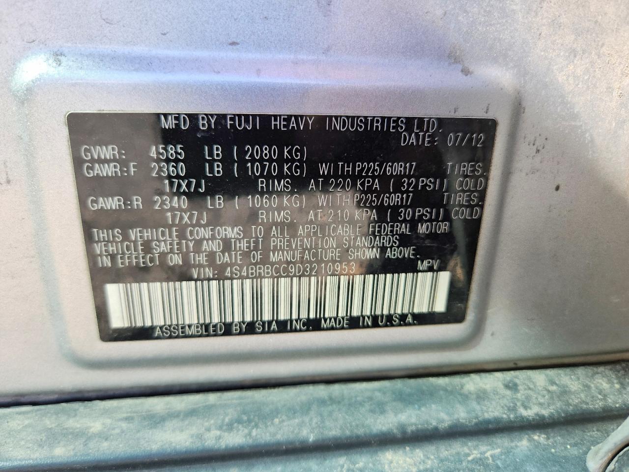 Subaru Outback 2.5i Premium