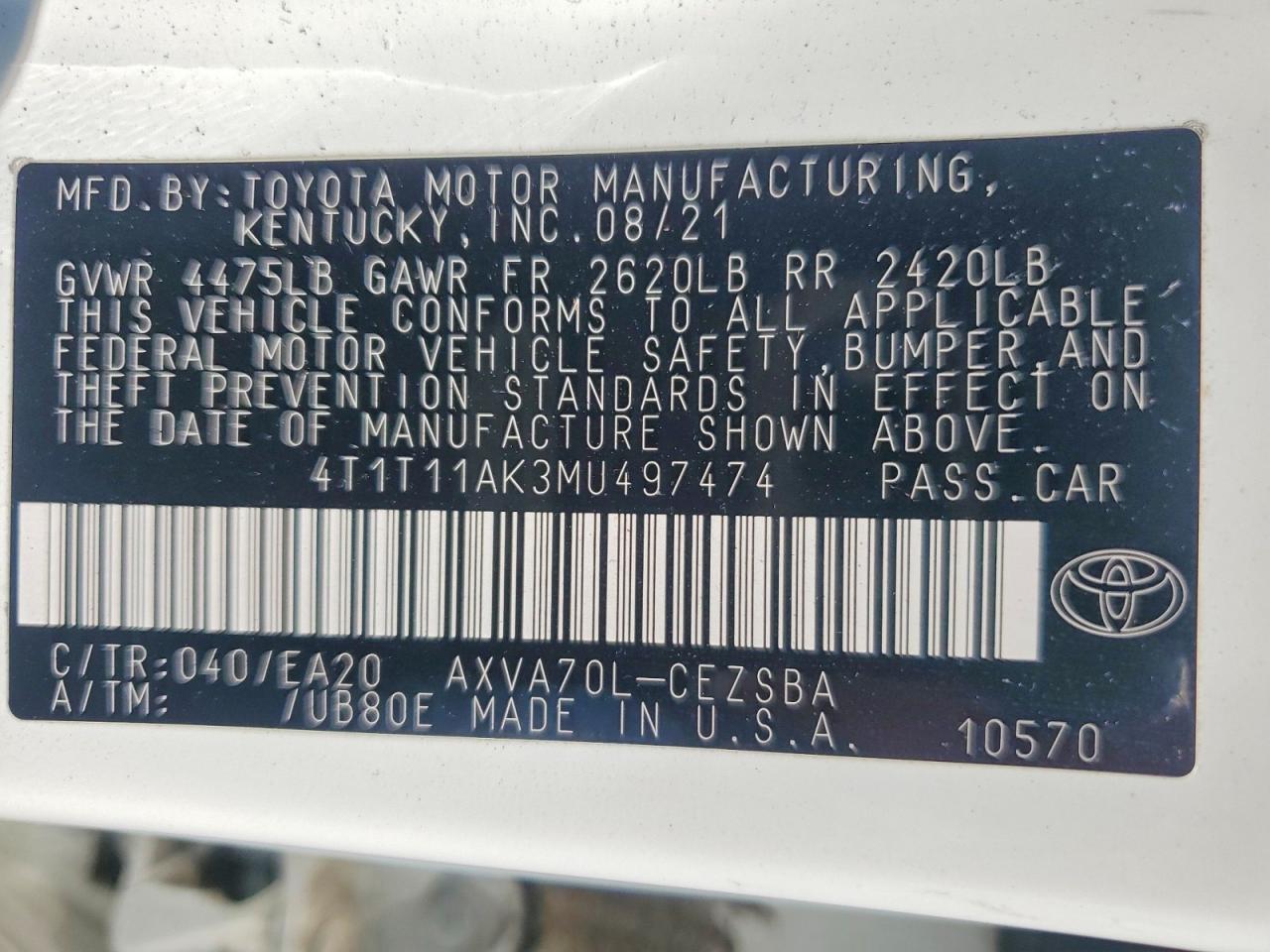 Toyota Camry Se