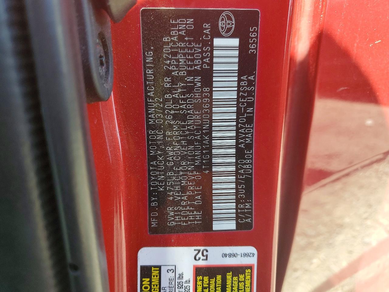 Toyota Camry Se