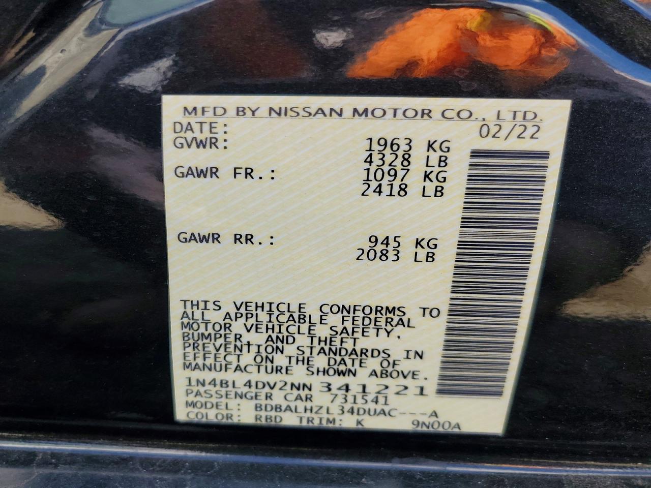Nissan Altima Sv
