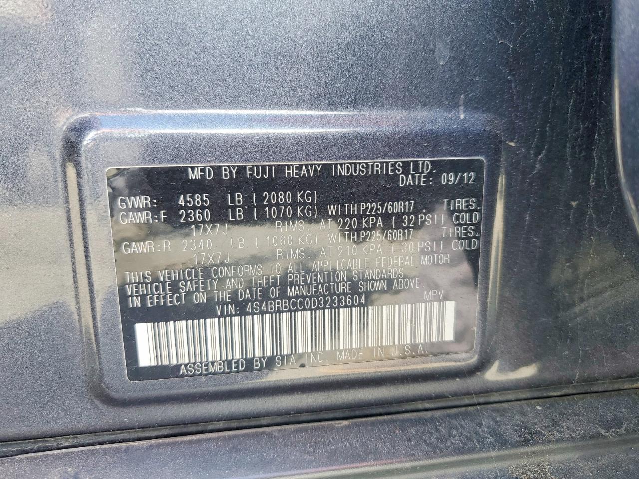 Subaru Outback 2.5i Premium